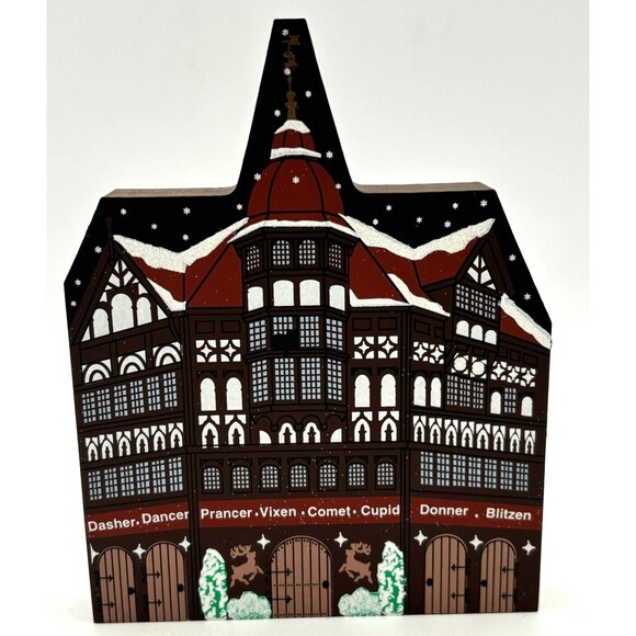 The Cats Meow Village North Pole Collection Wooden Shelf Sitter Complete Set - Picture 7 of 16